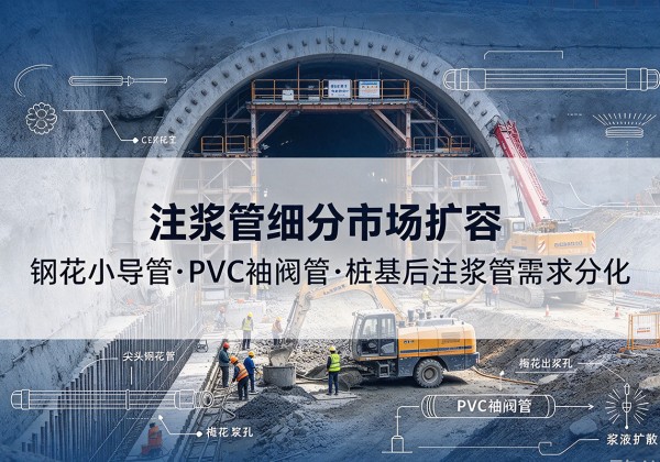 高平注浆管细分市场扩容，隧道钢花小导管、PVC 袖阀管、桩基后注浆管需求分化